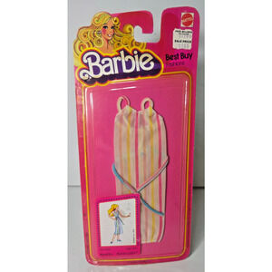 1979 Barbie Best Buy Fashions #1354 Asst 1431 NIP Pink Yellow Blue White Stripe